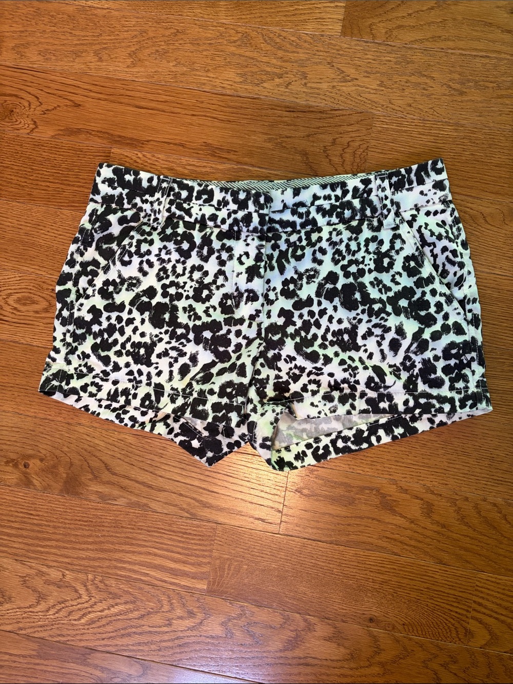 J. Crew Black and White Leopard Print Shorts